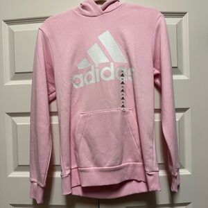 Adidas Light Pink Hoodie with White Logo